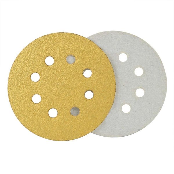 Superior Pads And Abrasives 150 Grit 5 Inch Diameter 8-Holes PSA Sanding Paper (Ceramic Aluminum Oxide), PK 25 SD588P